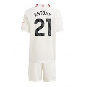 Maillot de foot Manchester United Antony #21 Troisième enfant 2023-24 Manches Courte (+ pantalon court)